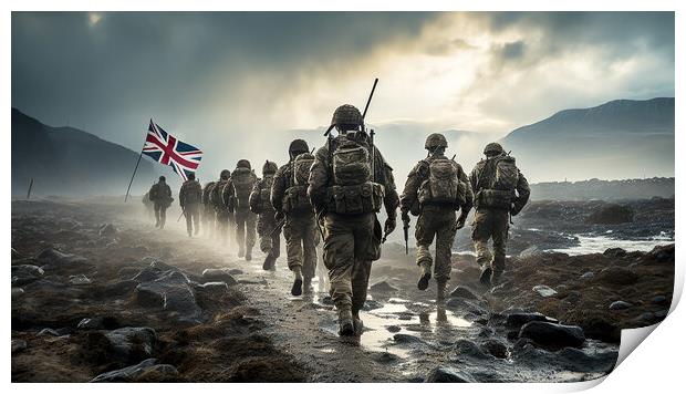 Active Duty Falkland Islands Print by Steve Smith