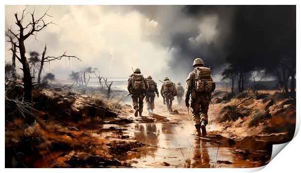 Active Duty Falkland Islands Print by Steve Smith