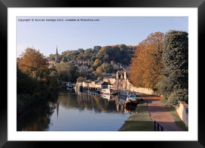 Autumn in Widcombe Bath Framed Mounted Print by Duncan Savidge