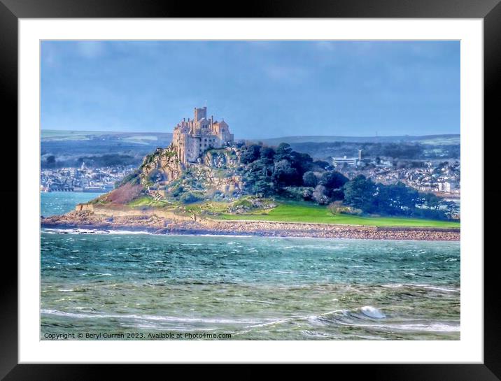 St Michael’s Mount  Framed Mounted Print by Beryl Curran