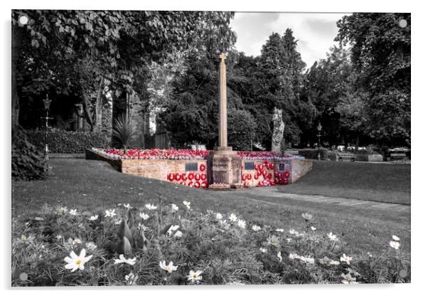 Friary Gardens War Memorial Richmond Acrylic by Tim Hill