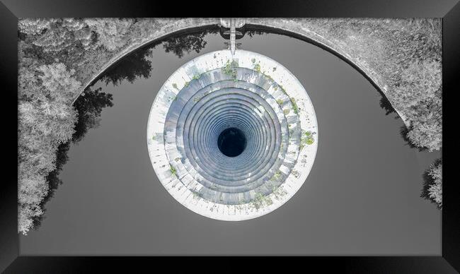 Ladybower Reservoir Plug Hole Framed Print by Tim Hill