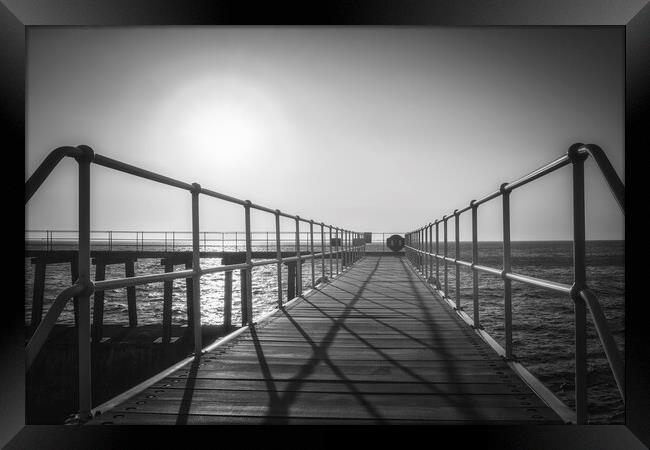 Whitby East Pier Extension Bridge Framed Print by Tim Hill