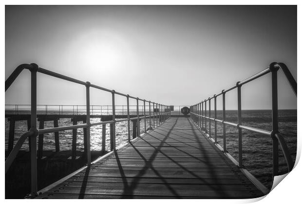 Whitby East Pier Extension Bridge Print by Tim Hill