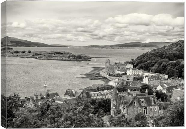 Oban Bay from McCaig's Tower Canvas Print by David Jeffery