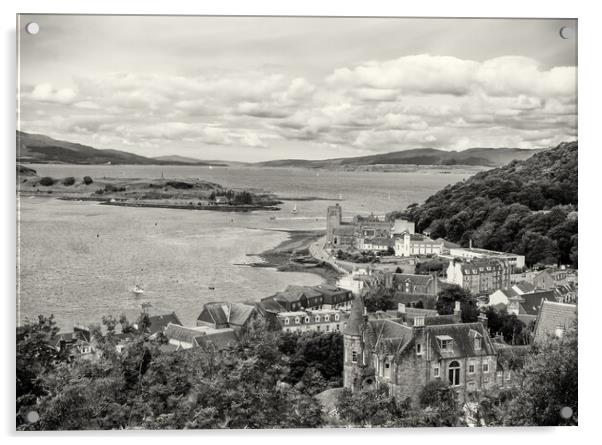 Oban Bay from McCaig's Tower Acrylic by David Jeffery