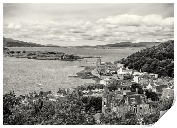 Oban Bay from McCaig's Tower Print by David Jeffery