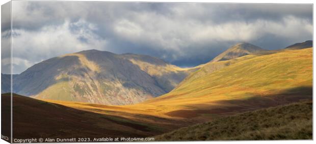 Kirk Fell and Great Gable Canvas Print by Alan Dunnett