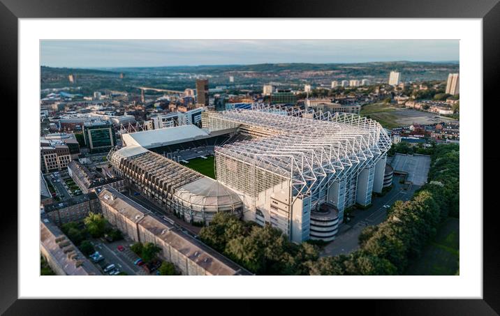 St James Park Newcastle Framed Mounted Print by Apollo Aerial Photography
