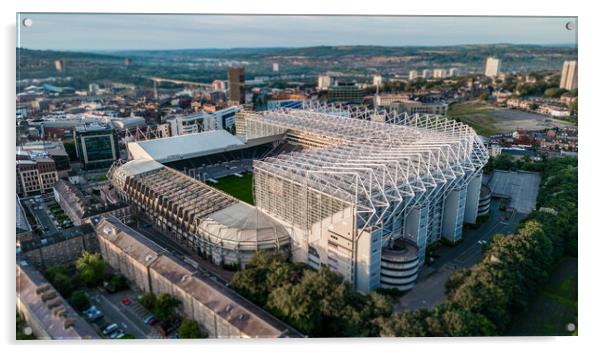 St James Park Newcastle Acrylic by Apollo Aerial Photography