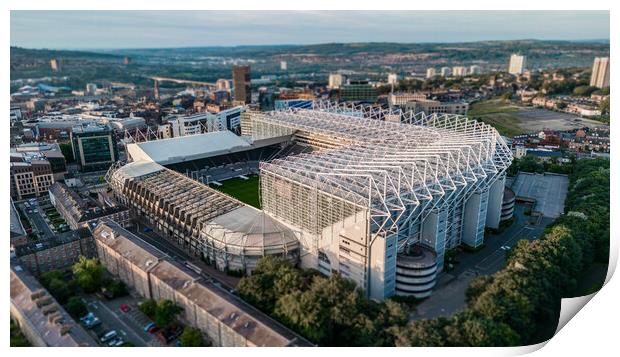 St James Park Newcastle Print by Apollo Aerial Photography