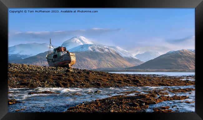 Corpach Shipwreck Framed Print by Tom McPherson