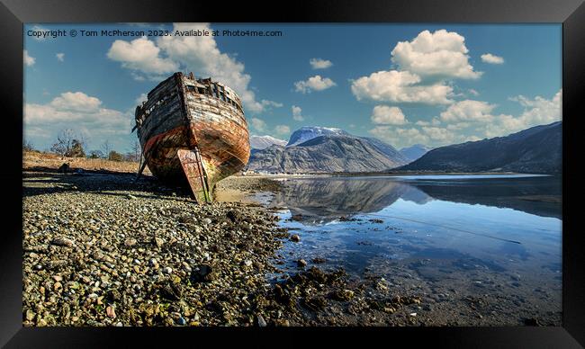 Corpach Shipwreck Framed Print by Tom McPherson