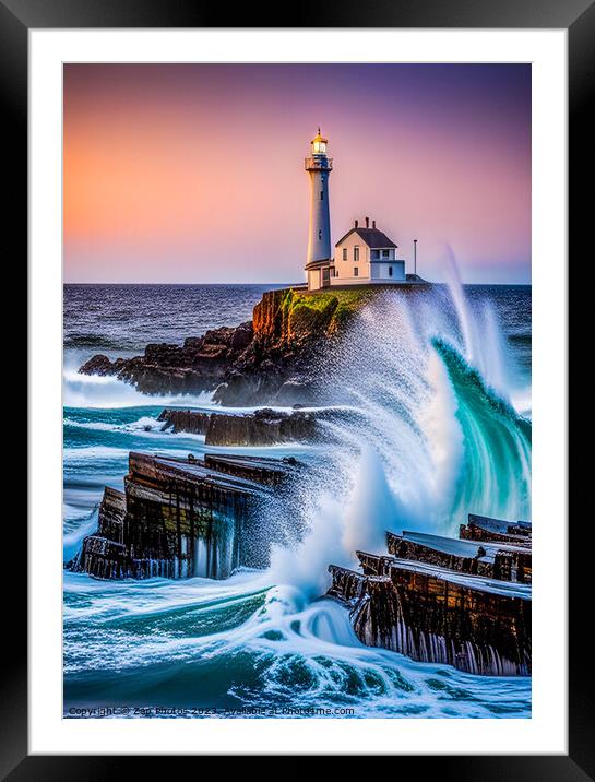 The Lighthouse  Framed Mounted Print by Zap Photos