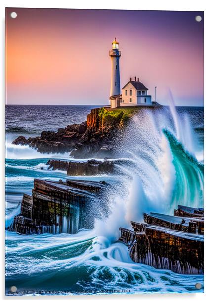 The Lighthouse  Acrylic by Zap Photos