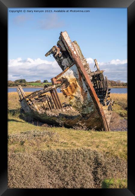 Abandoned fishing boat Framed Print by Gary Kenyon