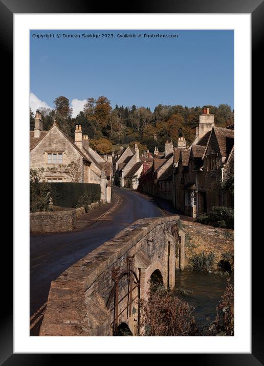Portrait of Autumn at Castle Combe  Framed Mounted Print by Duncan Savidge