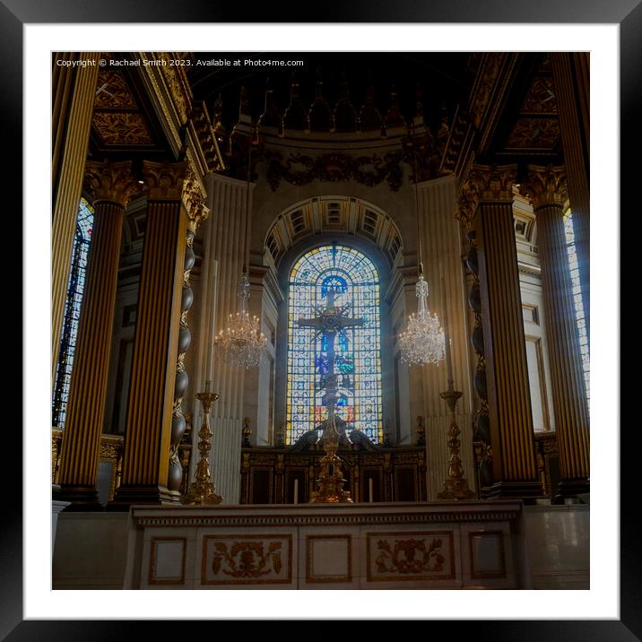 alter of St Pauls Cathedral Framed Mounted Print by Rachael Smith