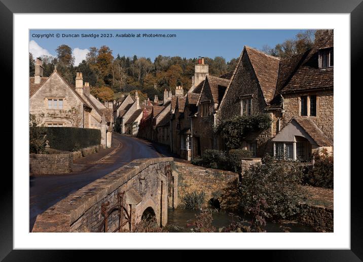 Autumn at Castle Combe  Framed Mounted Print by Duncan Savidge