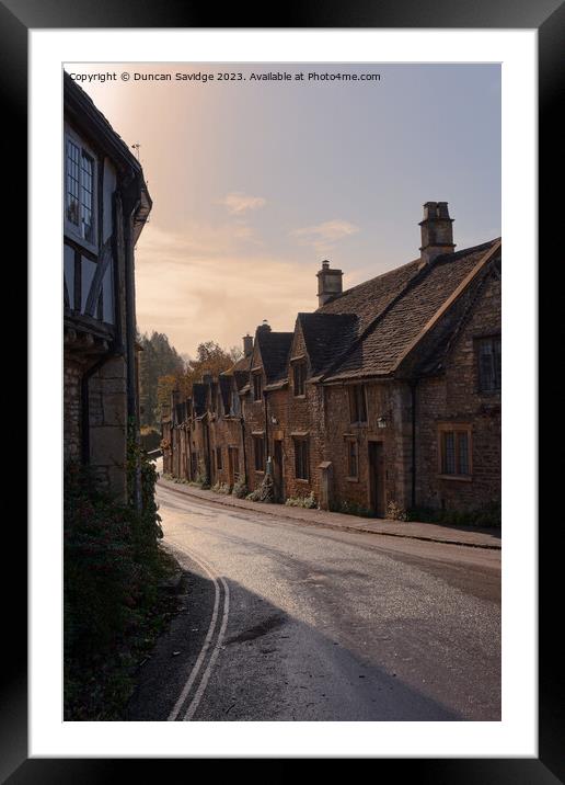 Early Morning at Castle Combe Framed Mounted Print by Duncan Savidge