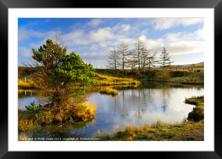 Saint James Pond on a Frosty Morning. Framed Mounted Print by Philip Veale