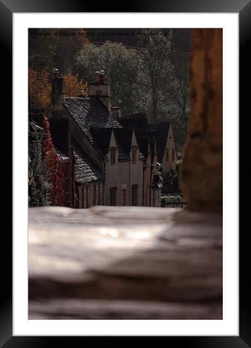 Abstract of Castle Combe Framed Mounted Print by Duncan Savidge