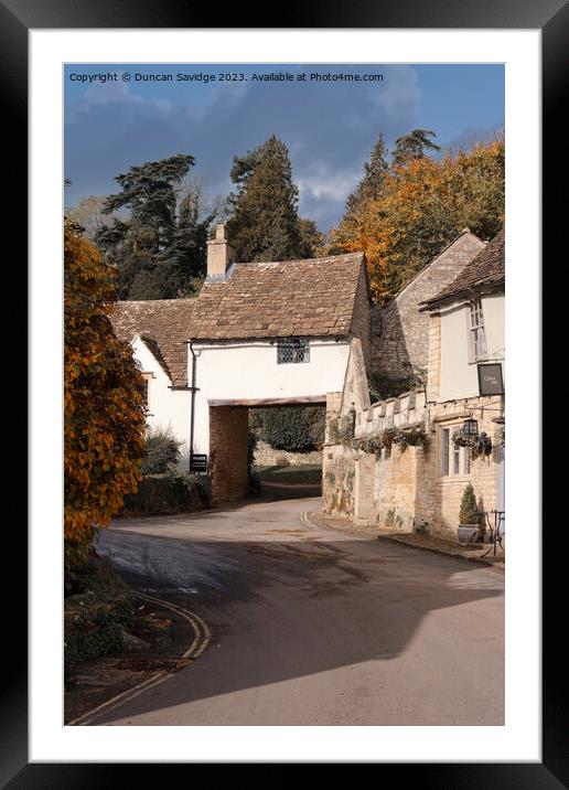 England's prettiest village - Castle Combe  Framed Mounted Print by Duncan Savidge