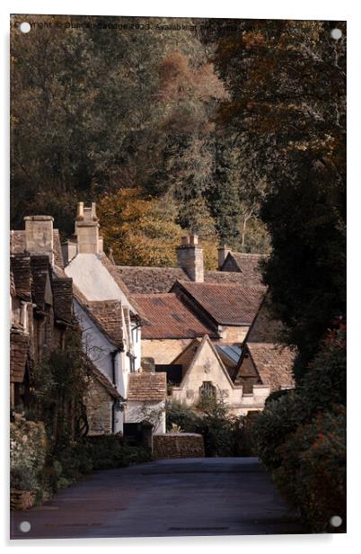 England's prettiest village - Castle Combe  Acrylic by Duncan Savidge