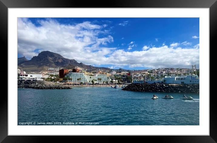 Puerto Colon Tenerife, Spain  Framed Mounted Print by James Allen