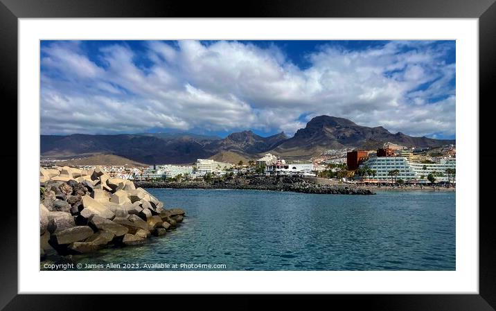 Puerto Colon Tenerife, Spain  Framed Mounted Print by James Allen