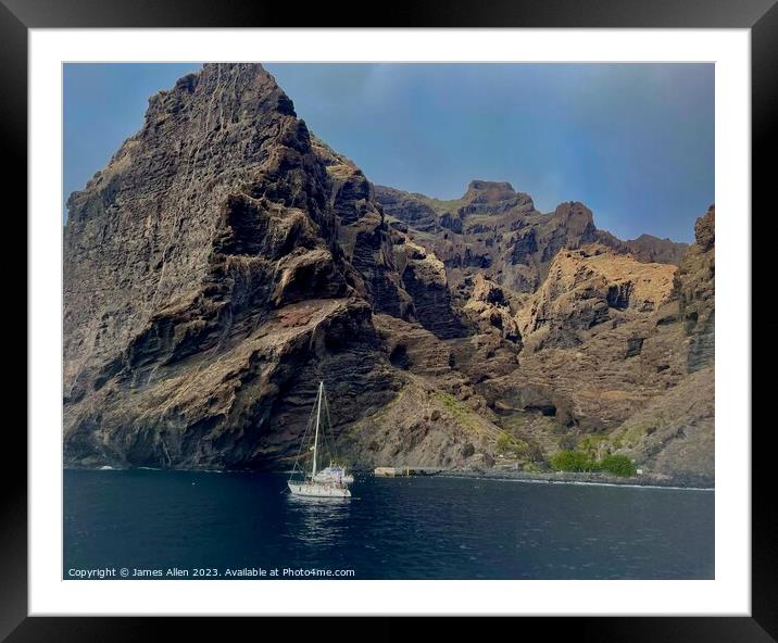 Cliffs Of Gigantes Tenerife Spain  Framed Mounted Print by James Allen