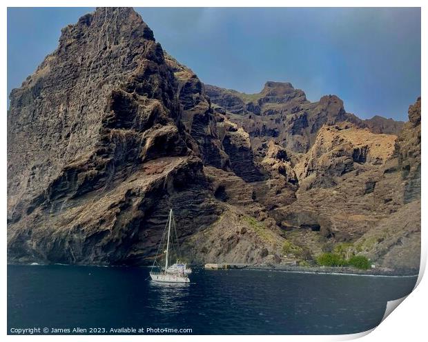 Cliffs Of Gigantes Tenerife Spain  Print by James Allen
