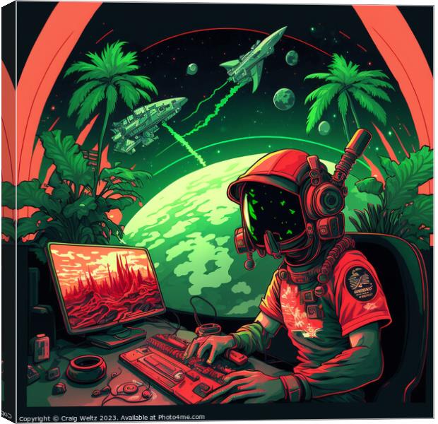 Space Gamer Canvas Print by Craig Weltz