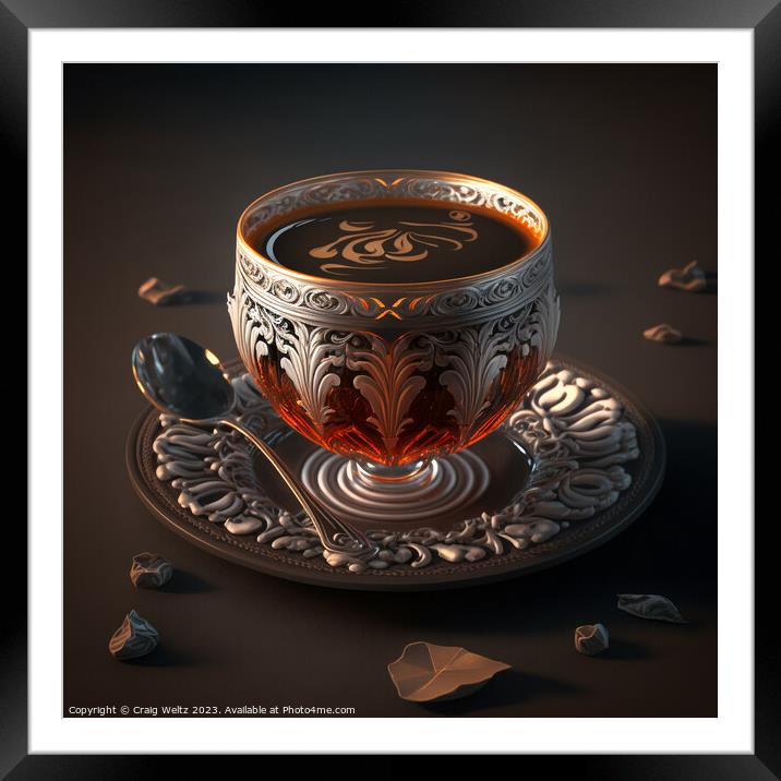 CUP OF COFFEE Framed Mounted Print by Craig Weltz