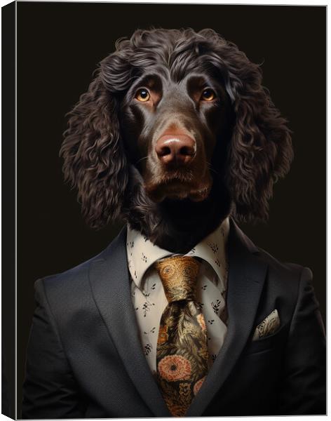 Curly Coated Retriever Canvas Print by K9 Art