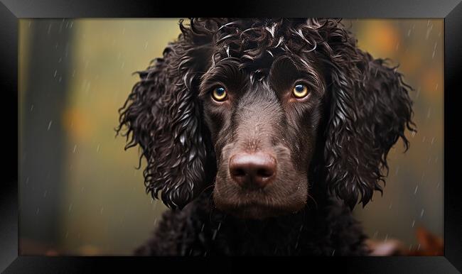 Curly Coated Retriever Framed Print by K9 Art