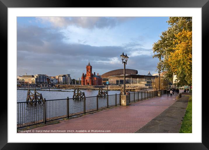 Cardiff Bay view Framed Mounted Print by Daryl Peter Hutchinson
