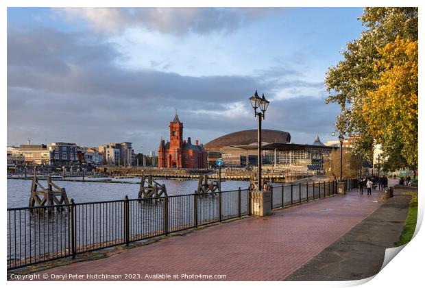 Cardiff Bay view Print by Daryl Peter Hutchinson