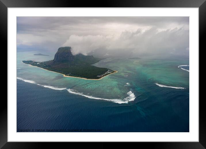 Underwater Waterfall at Mauritius Framed Mounted Print by Dietmar Rauscher