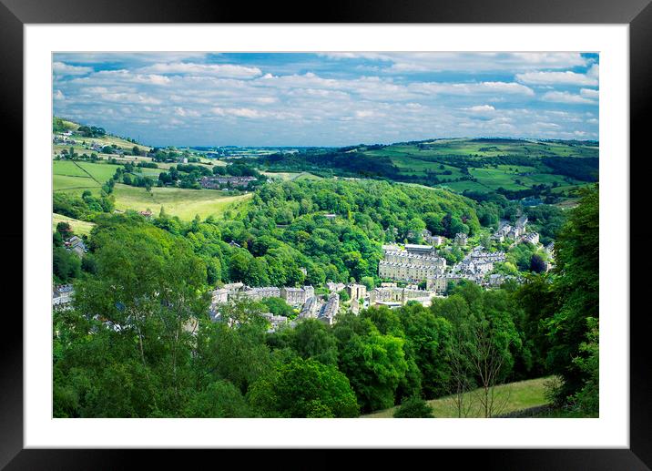 Hebden Bridge and Calder Valley View Framed Mounted Print by Alison Chambers