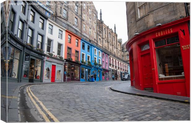 'Diagon Alley' Victoria Street in Edinburgh Canvas Print by Christopher Keeley