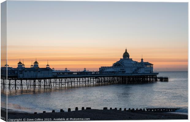 Sunrise over Eastbourne Pier, East Sussex, England Canvas Print by Dave Collins