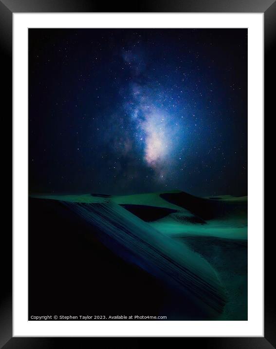 Desert Night Framed Mounted Print by Stephen Taylor
