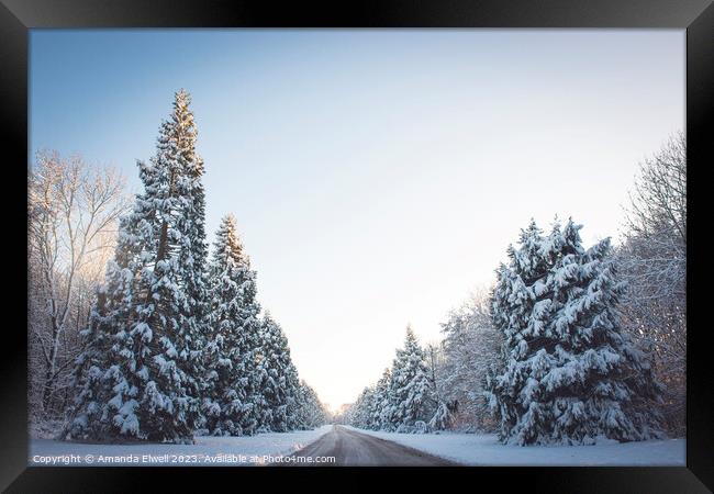 Winter Wonderland Landscape Framed Print by Amanda Elwell