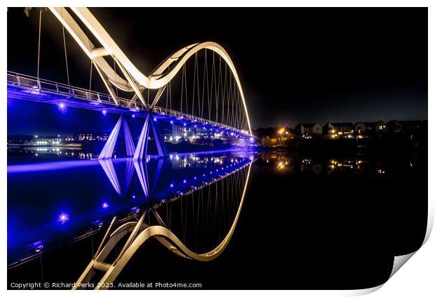 Infinity Bridge Reflections Print by Richard Perks