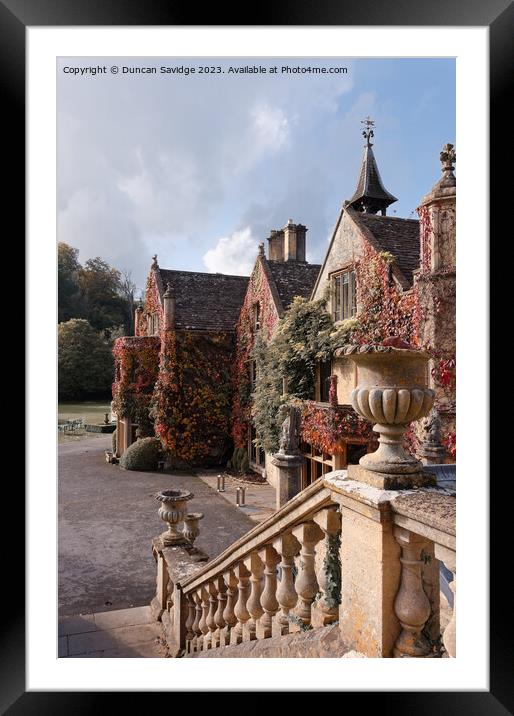 The Manor House astle Combe Framed Mounted Print by Duncan Savidge