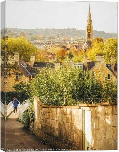 Fall mood photography of UK somerset cotswold city Bath in Golden Autumn  Canvas Print by Rowena Ko