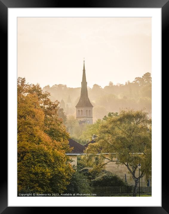 Fall mood photography of UK somerset cotswold city Bath in Golden Autumn  Framed Mounted Print by Rowena Ko