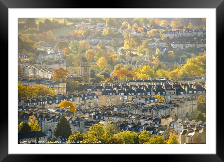 Fall mood photography of UK somerset cotswold city Bath in Golden Autumn  Framed Mounted Print by Rowena Ko