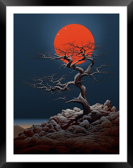 The Big Moon Framed Mounted Print by Steve Smith